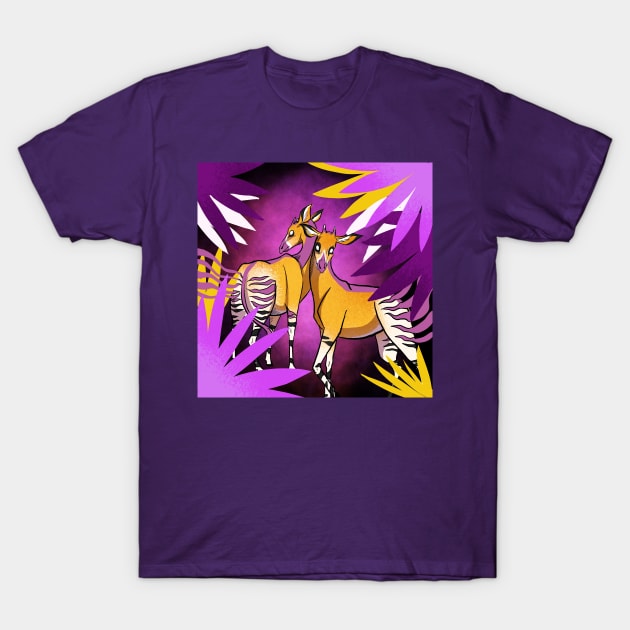 PRIDE- Nonbinary Okapi T-Shirt by Cariboou